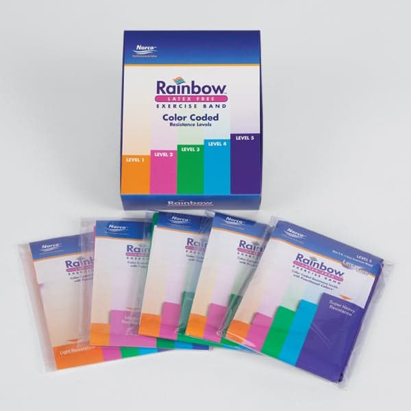  Rainbow™ Latex-Free Exercise Band Multipacks 