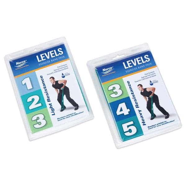  Norco® LEVELS™ Exercise Band Resistance Packs 